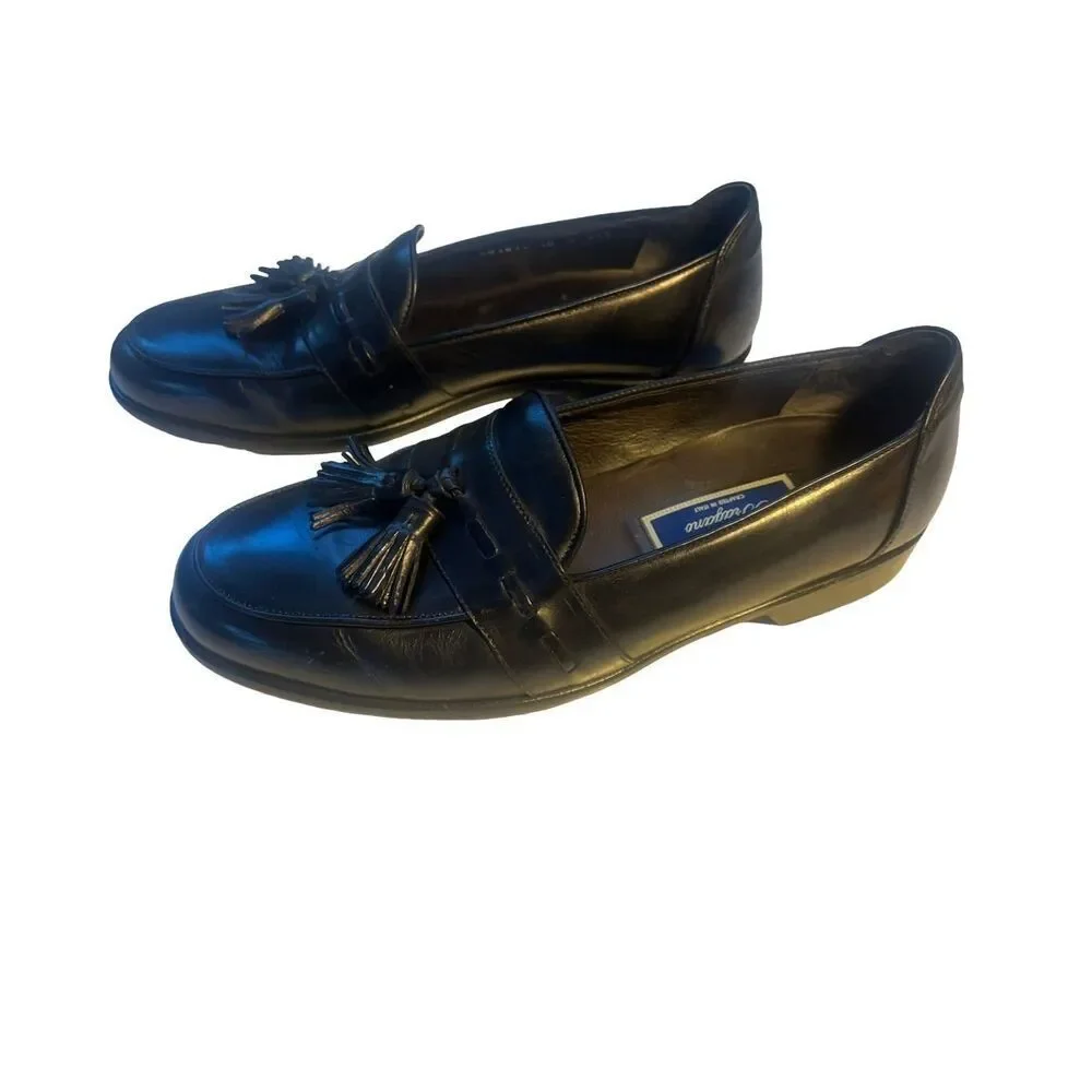 Bragano By Cole Haan Men's Black Leather Moc Toe Tassel Loafer size 10M